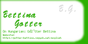 bettina gotter business card